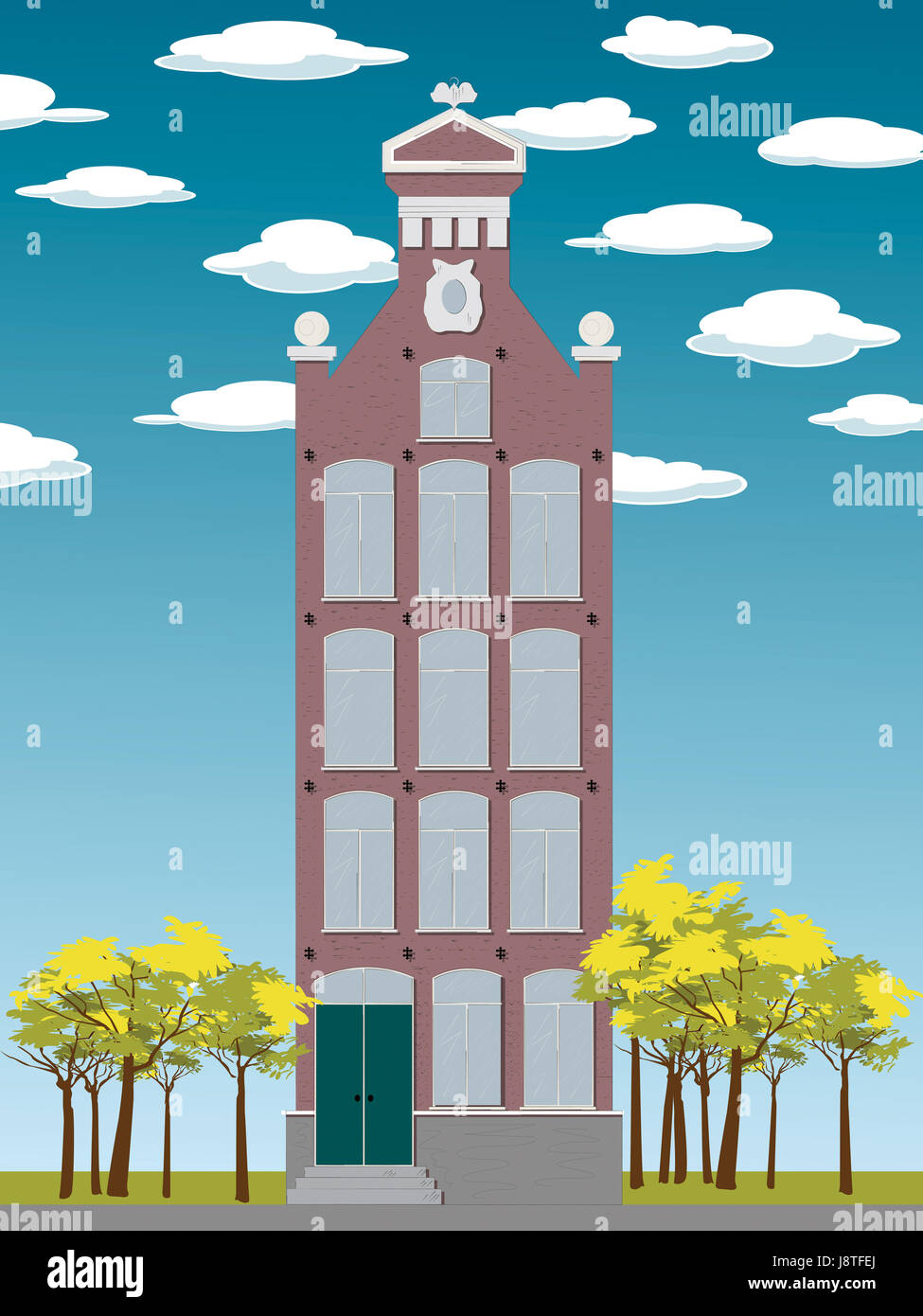 city, town, tree, trees, sight, view, outlook, perspective, vista ...