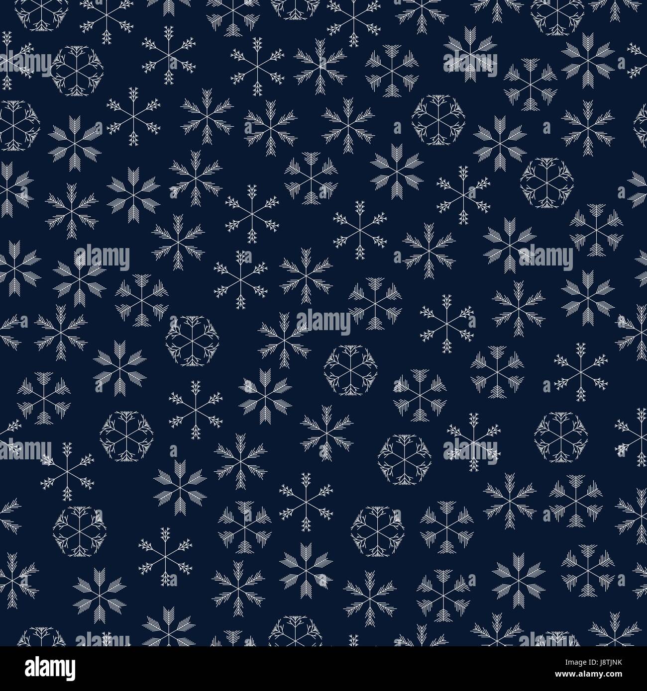 vector snowflakes seamless pattern Stock Vector Image & Art - Alamy