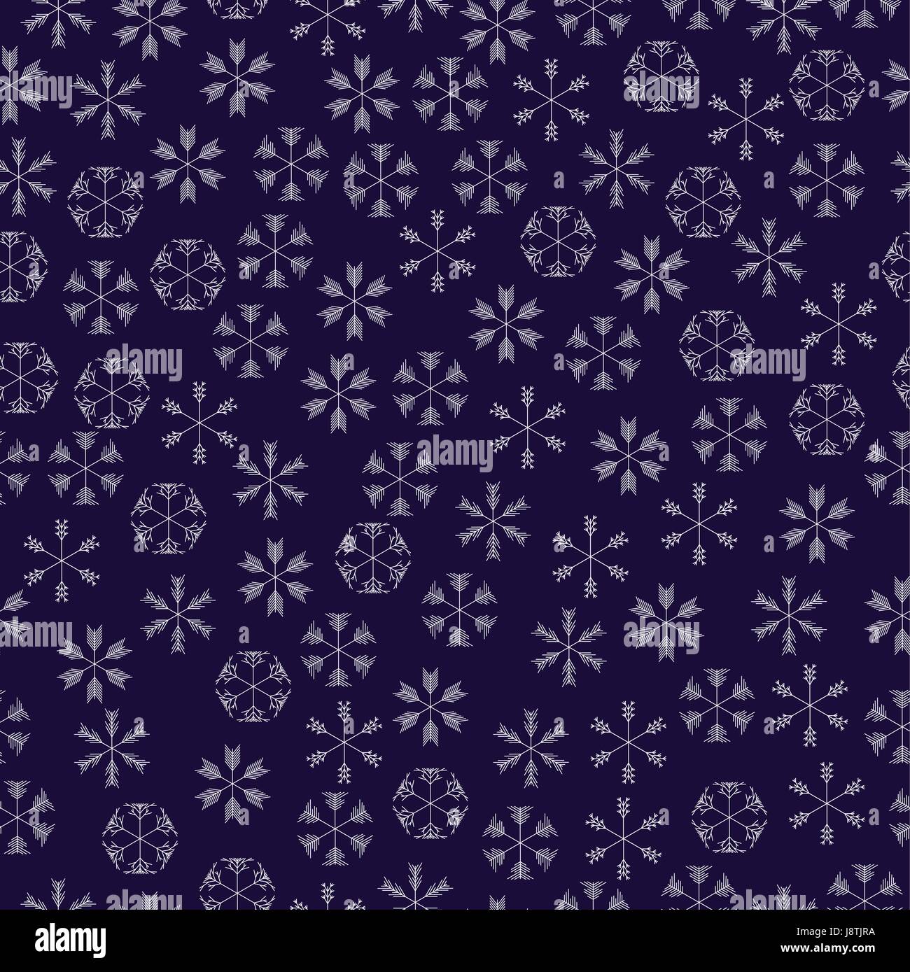 vector snowflakes seamless pattern Stock Vector Image & Art - Alamy