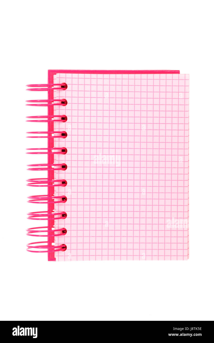 pinker spiral notebook for notes Stock Photo