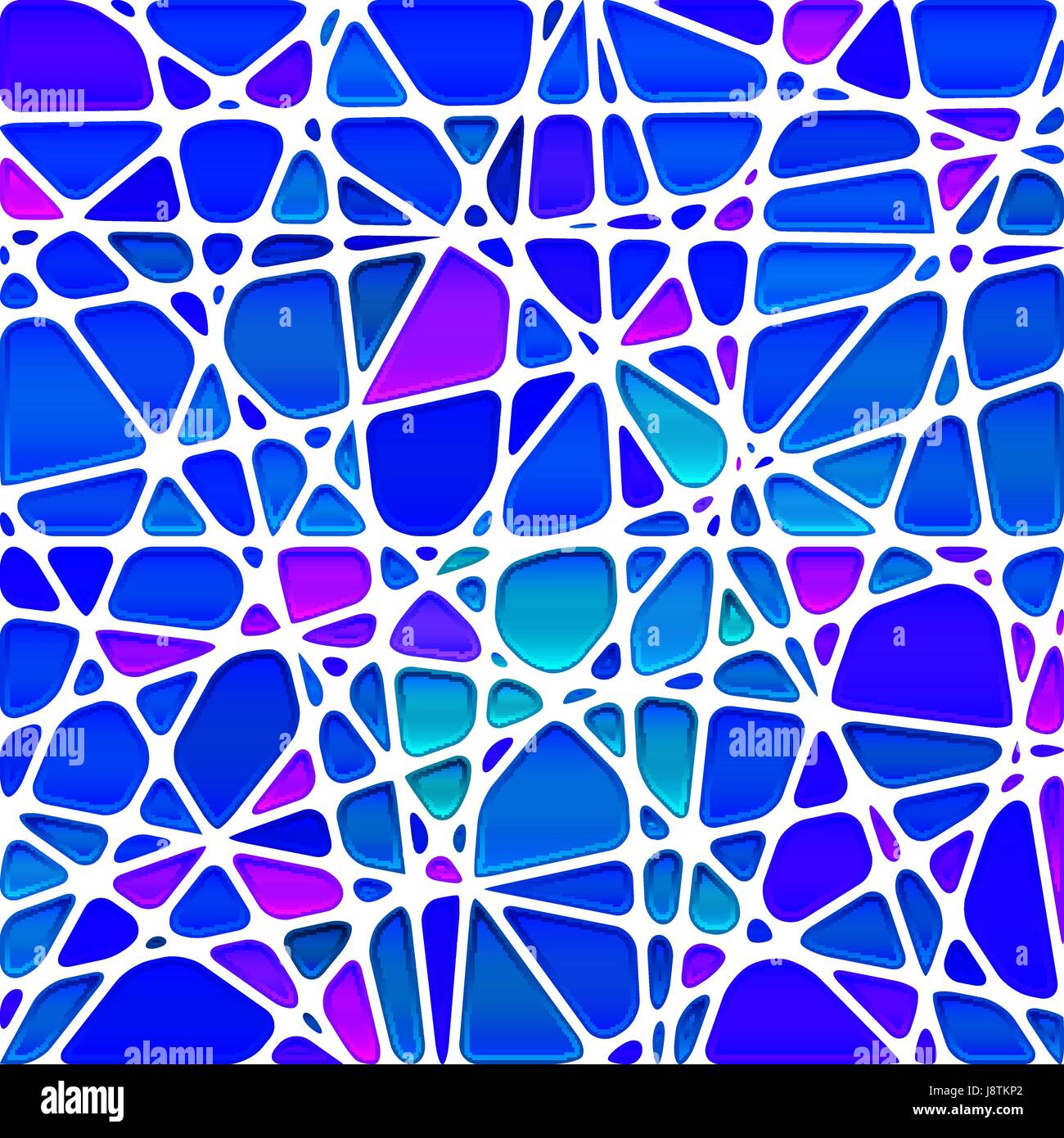 abstract vector stained-glass mosaic background - blue and violet Stock ...