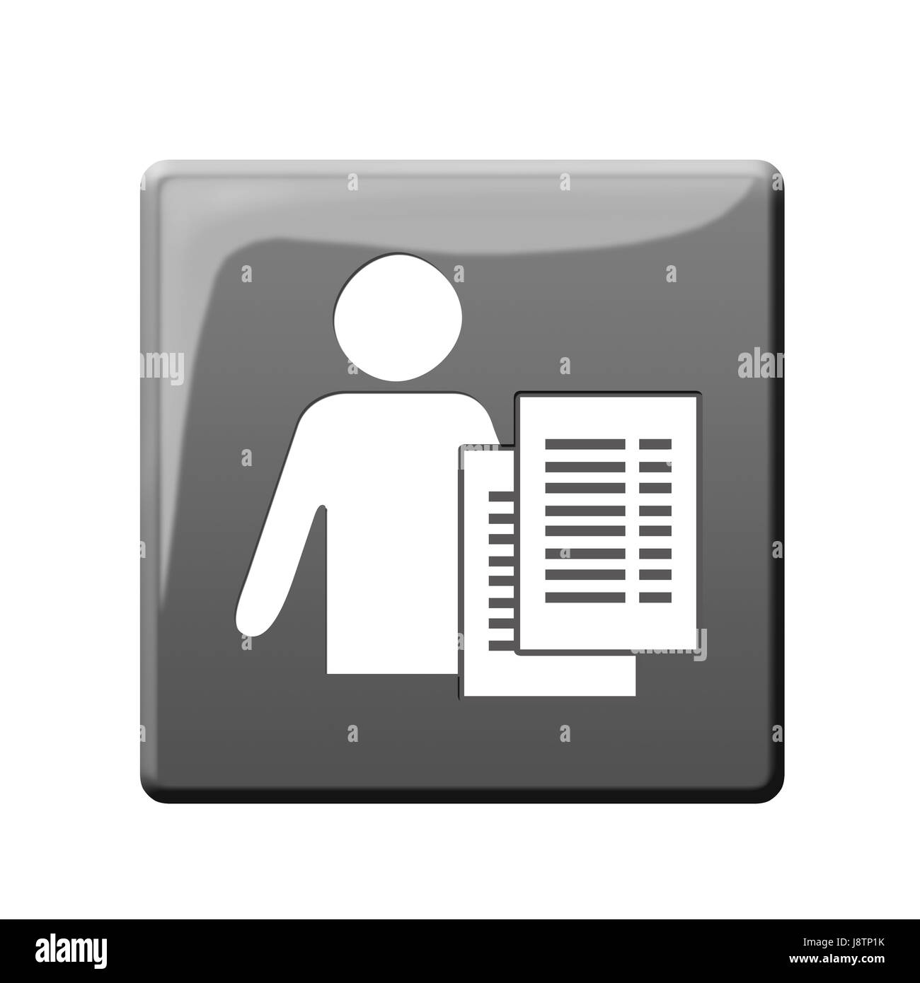 office, person, list, login, work, job, labor, pictogram, symbol ...
