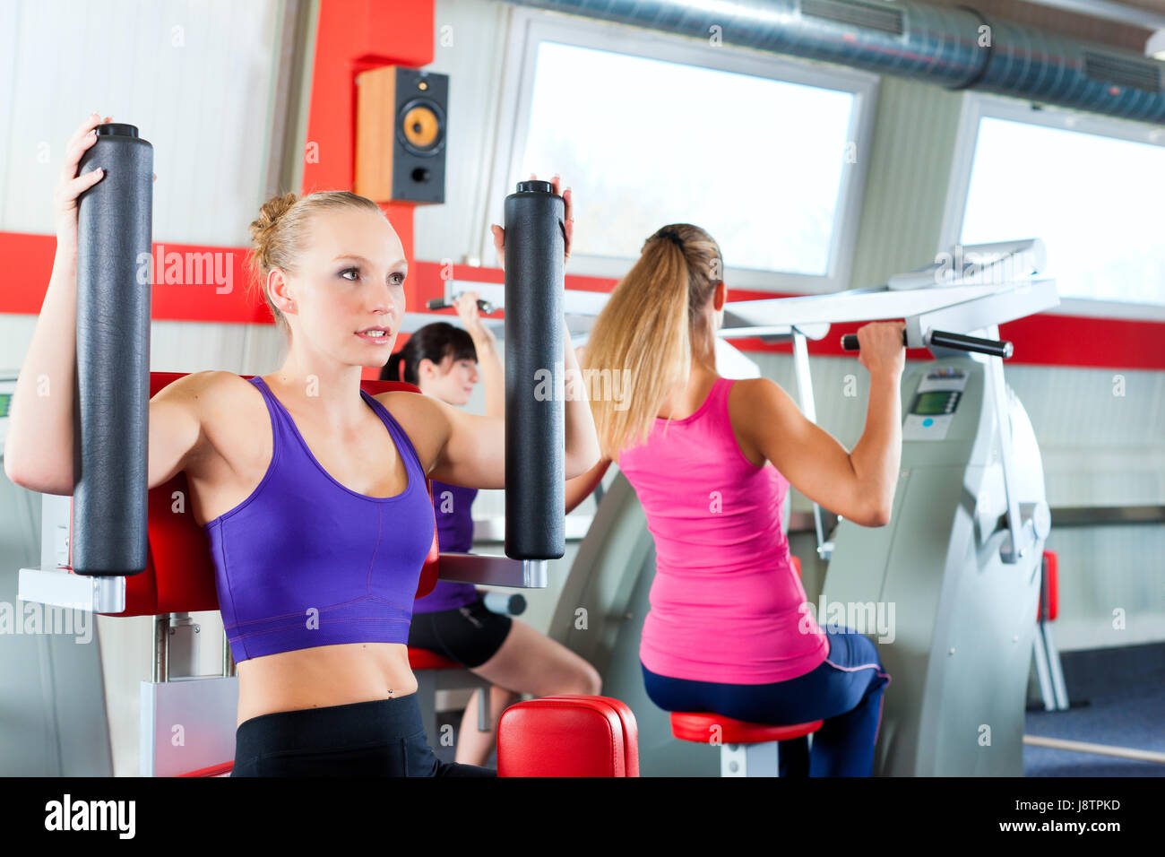 women do strength training at the gym Stock Photo Alamy