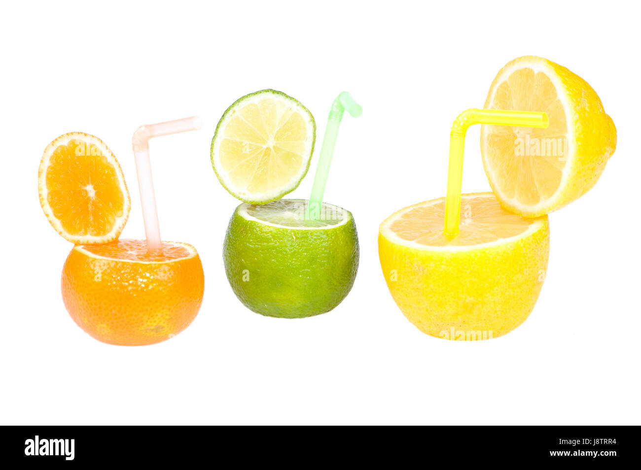 drink, drinking, bibs, isolated, fruit, tube, straw, abstract, lemon, citron, Stock Photo