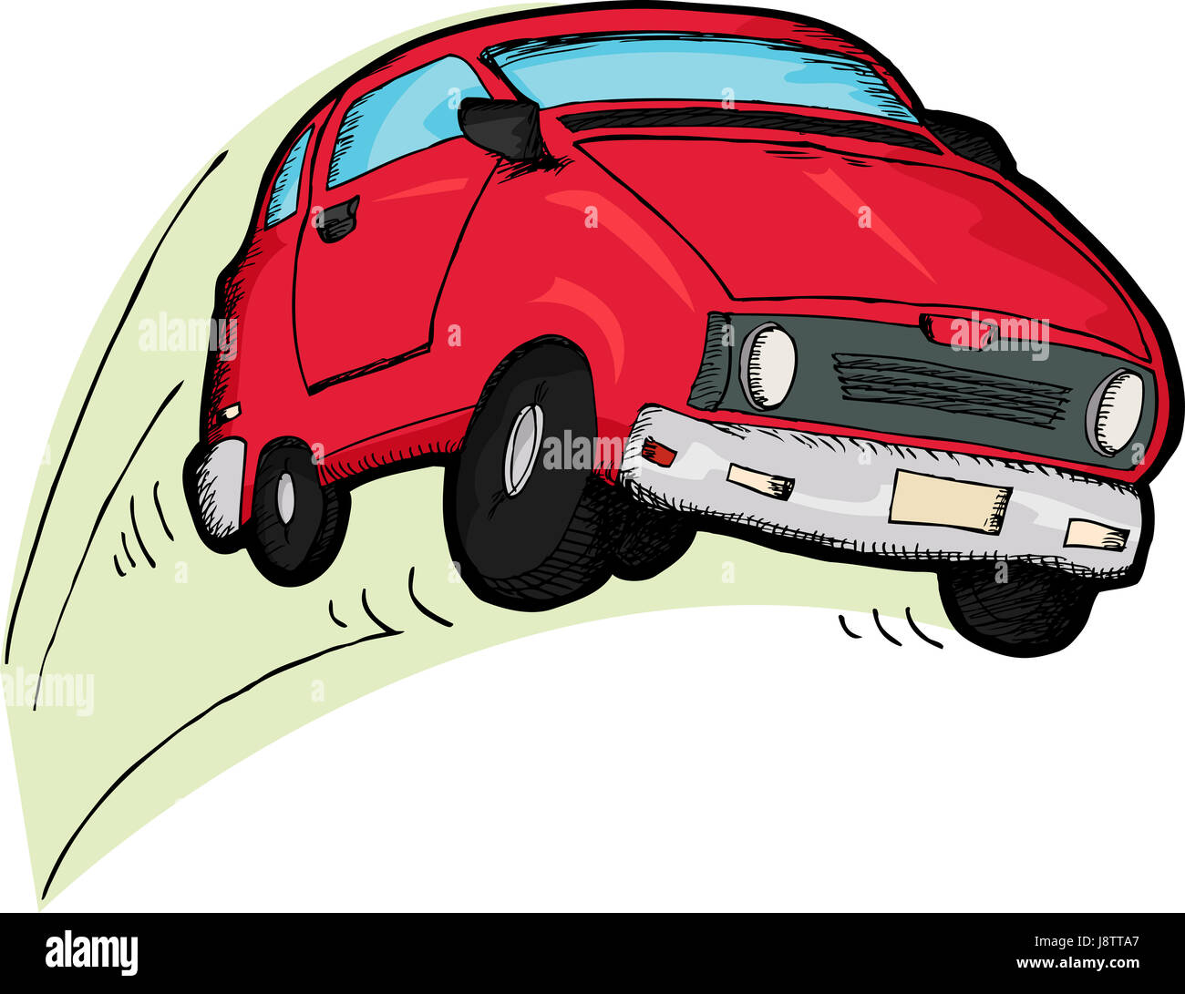 car, automobile, vehicle, means of travel, motor vehicle, cartoon, bounce Stock Photo Alamy
