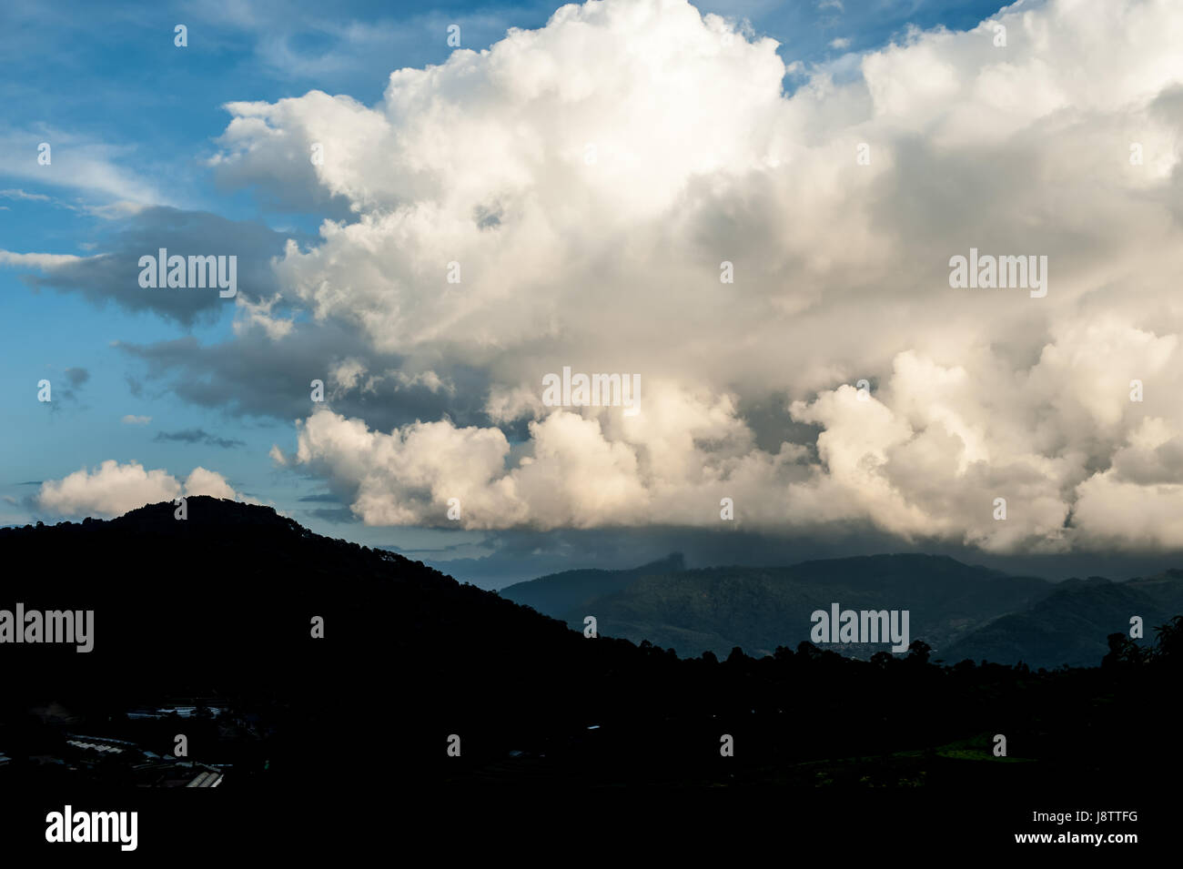 Beautiful mountains landscape and cloud blue sky Stock Photo - Alamy