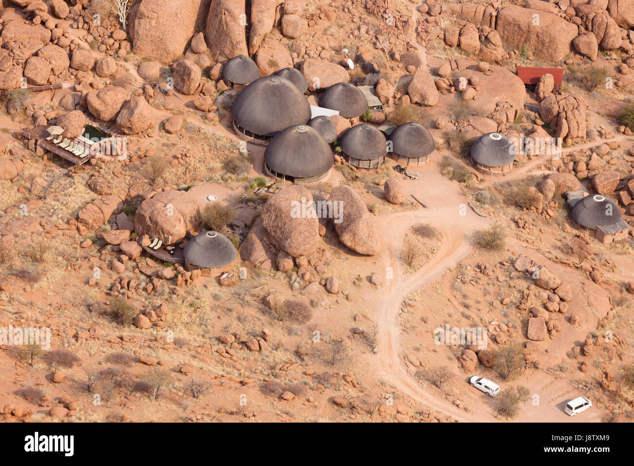 africa, namibia, aerial photograph, pool, huts, holiday, vacation ...