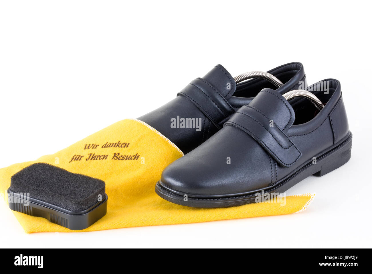 men's shoes with sponge Stock Photo