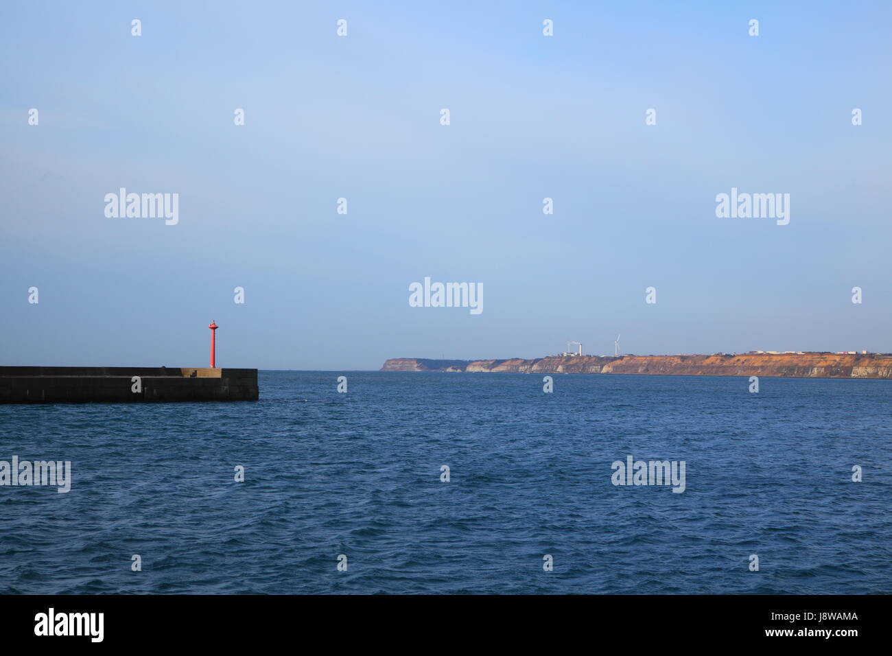 blue, beach, seaside, the beach, seashore, coast, quay, firmament, sky, salt Stock Photo