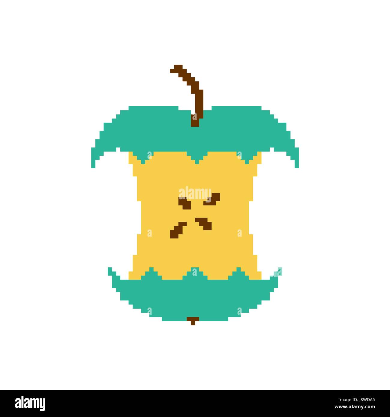 Apple core pixel art isolated on white background Stock Vector Image & Art Alamy