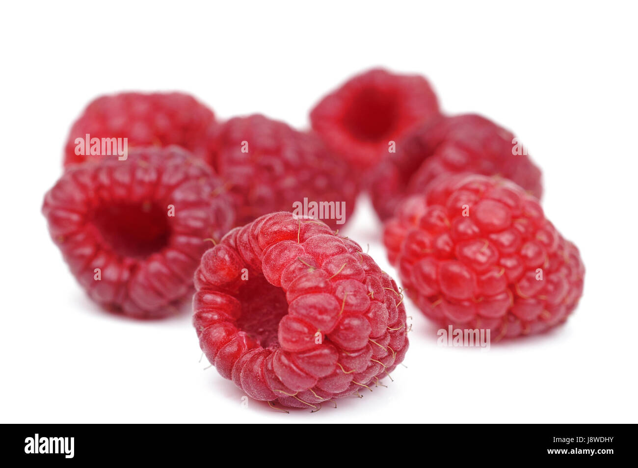 isolated, closeup, fruit, raspberry, juicy, berry, slice, red, glass ...