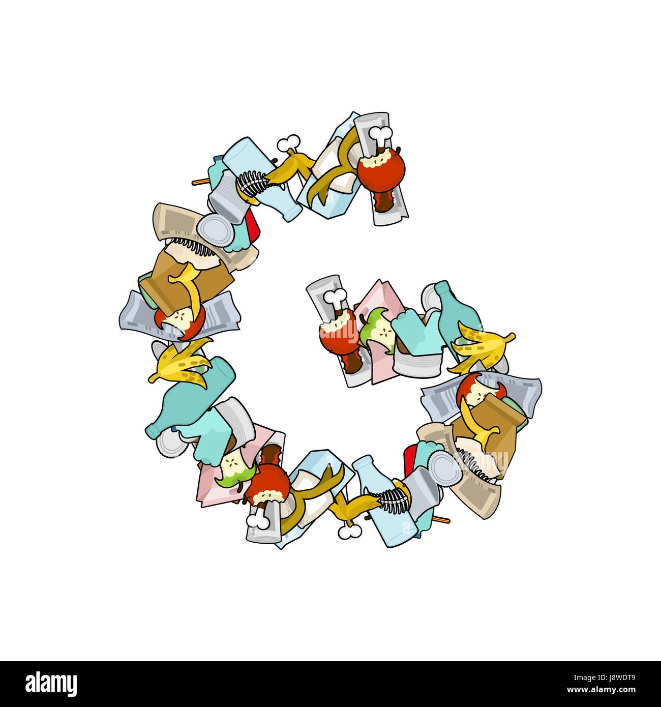 Letter rubbish trash font garbage hires stock photography and images