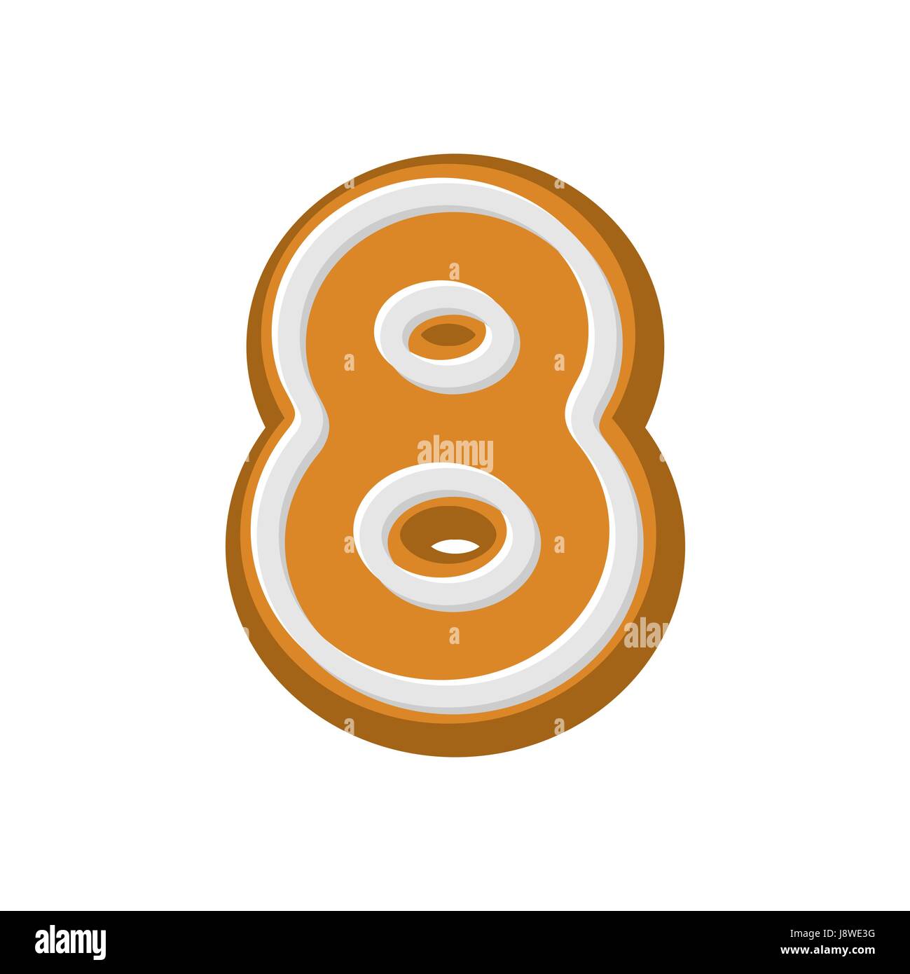 Number 8 Gingerbread Font Peppermint Honey Cake Abc Eight Cookies Alphabet Lettering Biscuit Stock Vector Image Art Alamy