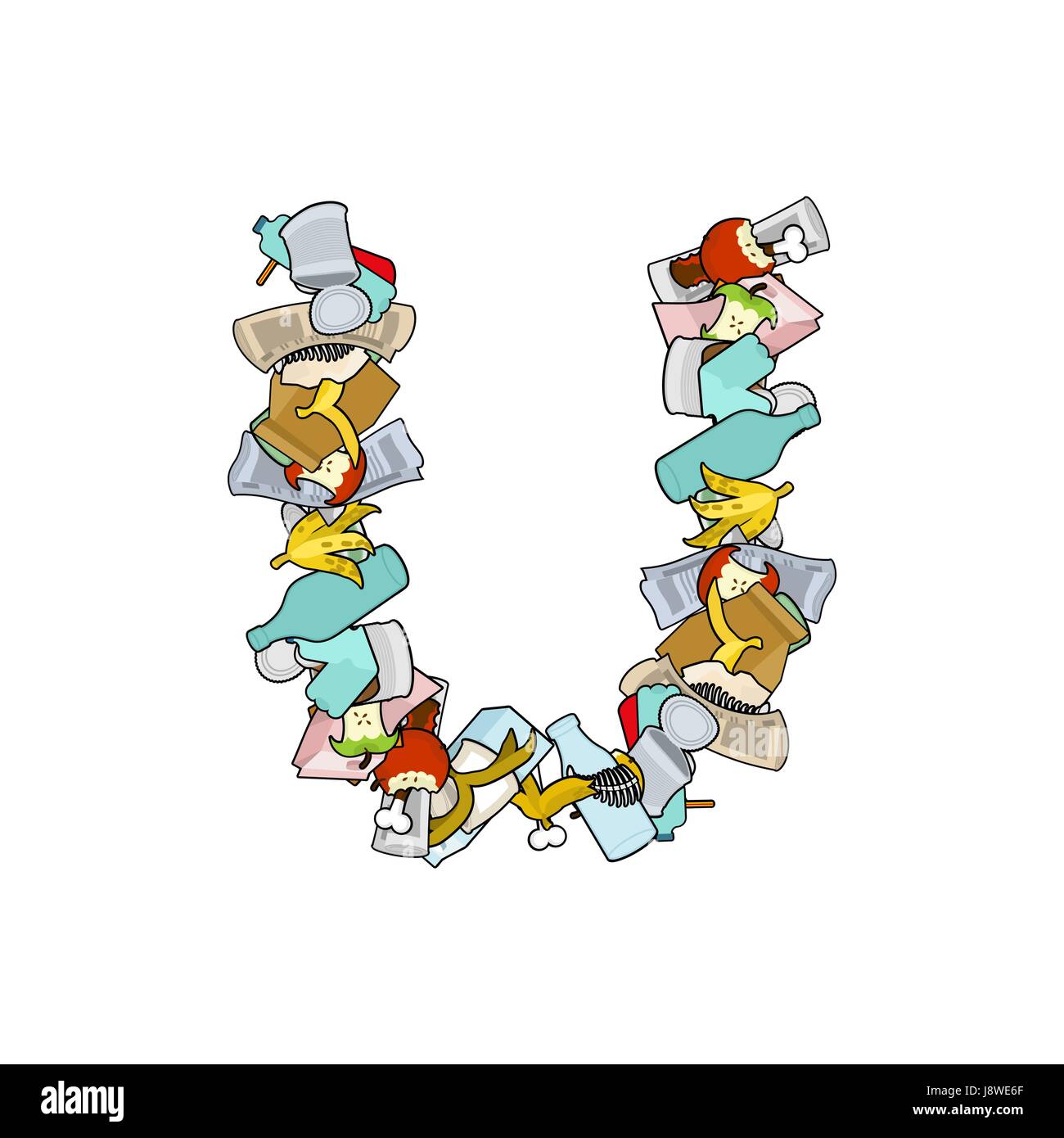 Letter rubbish trash font garbage hires stock photography and images