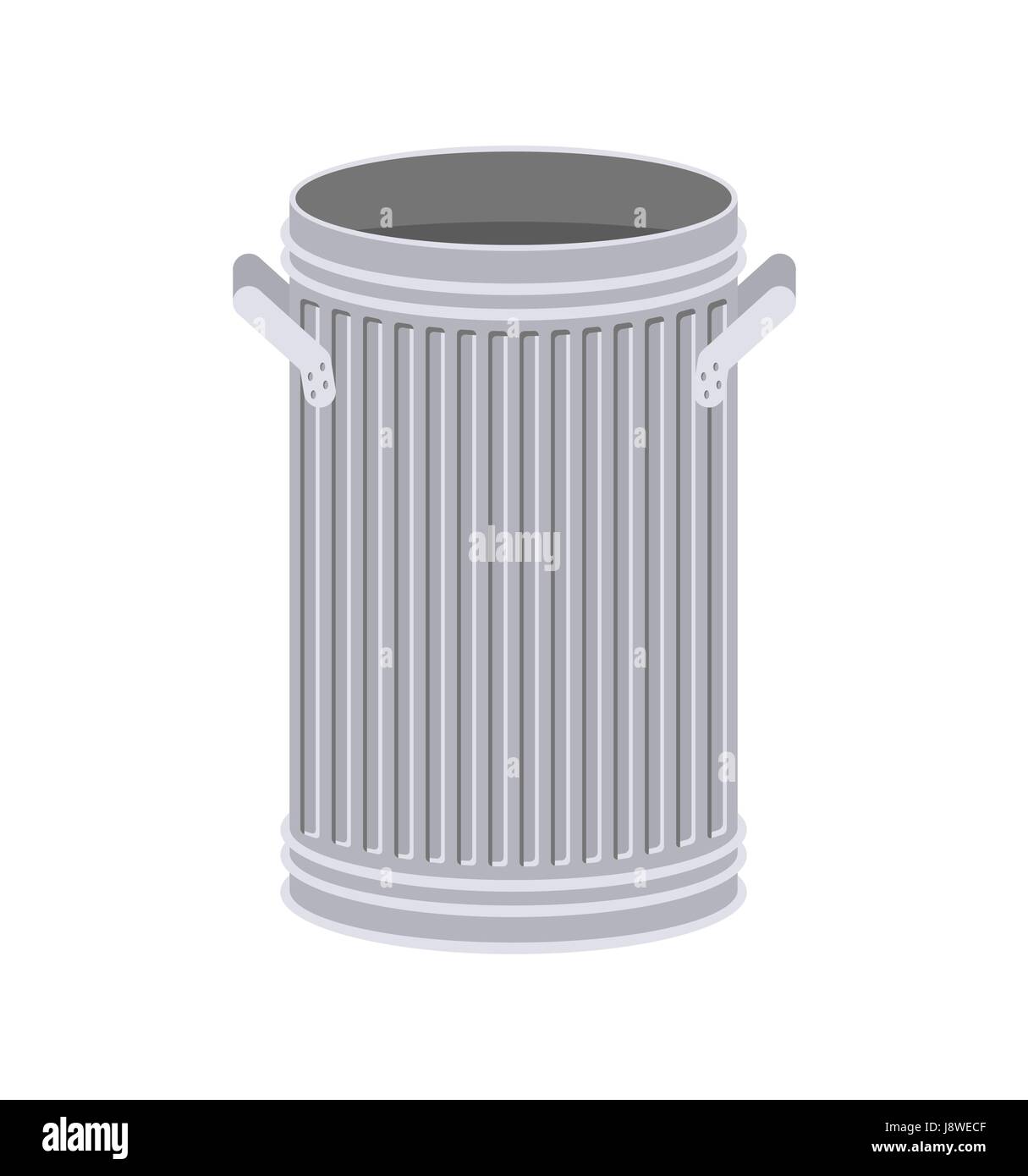 Trash can open isolated. Wheelie bin on white background. Dumpster iron  Stock Vector Image & Art - Alamy