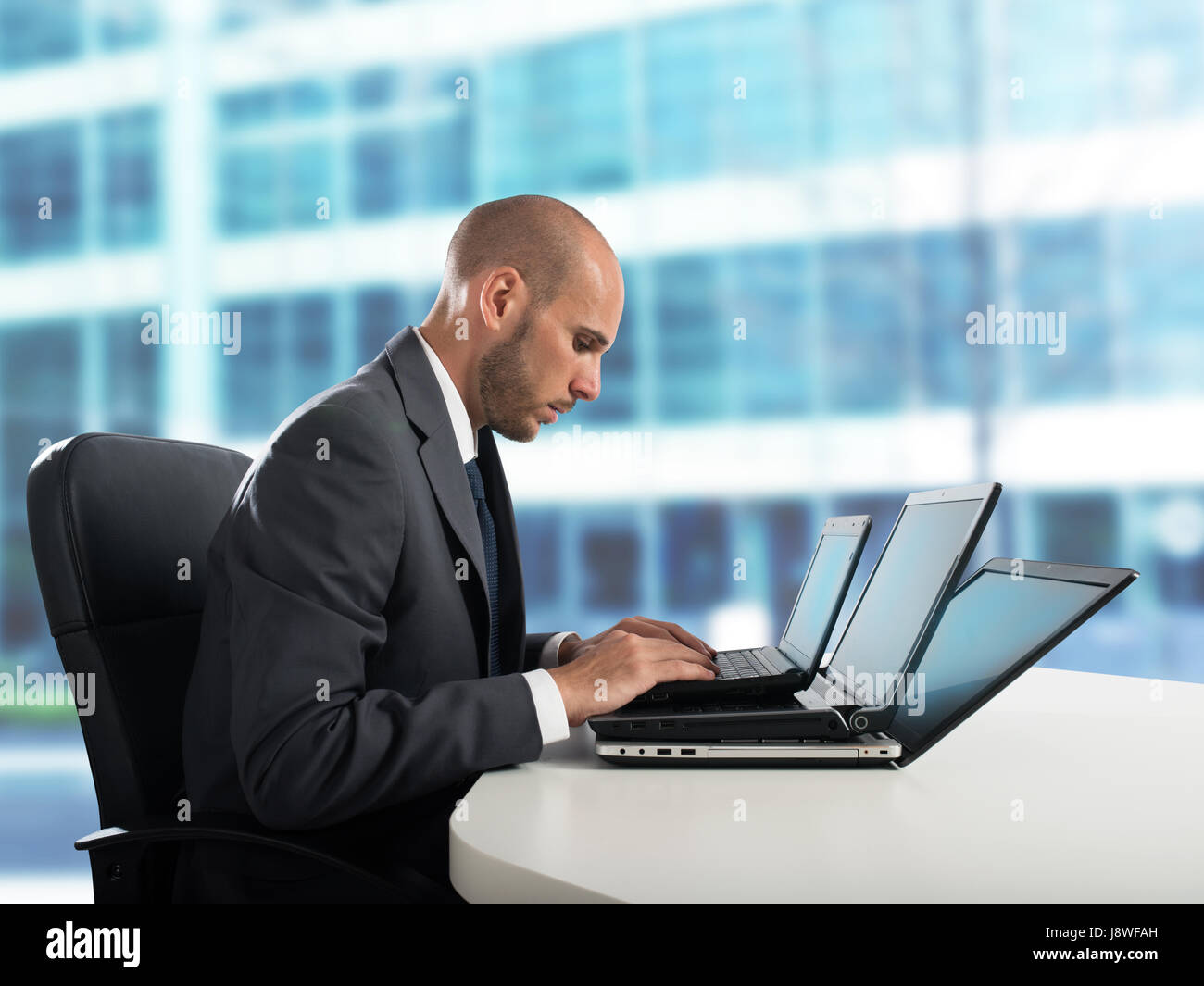 Fatigue and stress in the office Stock Photo