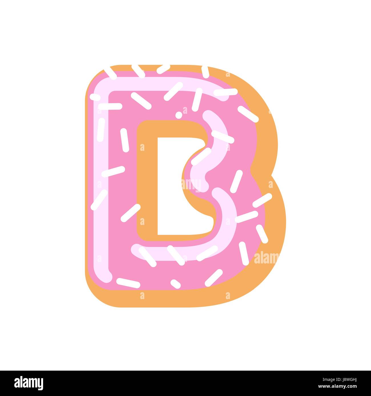 Letter B donut font. Doughnut alphabet. Sweet lettering. candy ABC sign ...