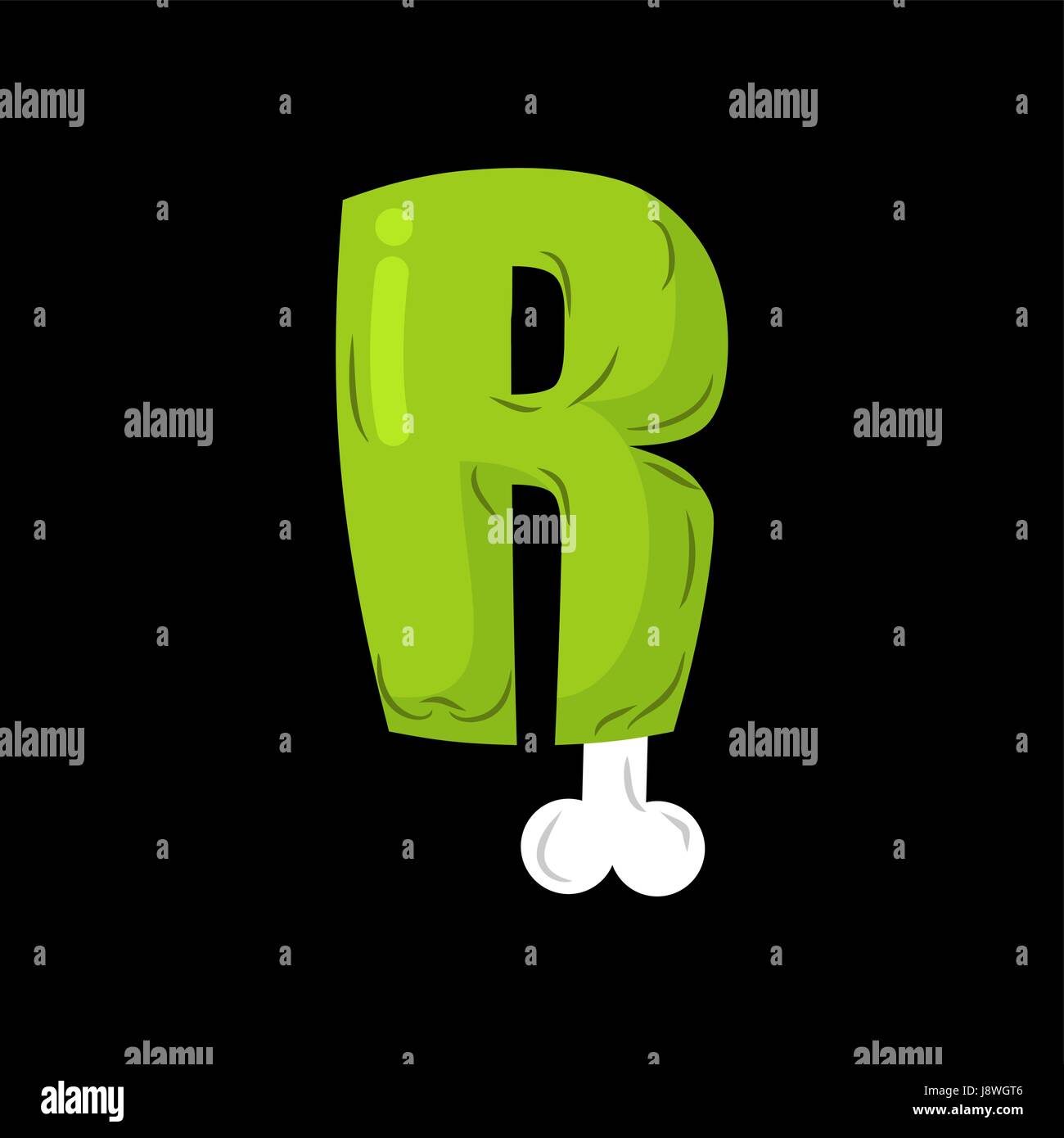 Letter zombie font monster alphabet hi-res stock photography and