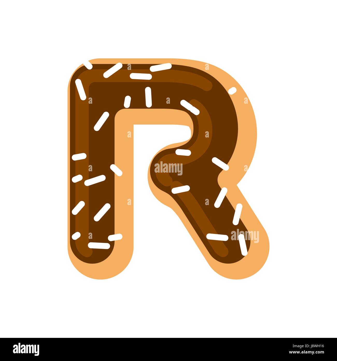 Letter R donut font. Doughnut alphabet. Sweet lettering. candy ABC sign ...