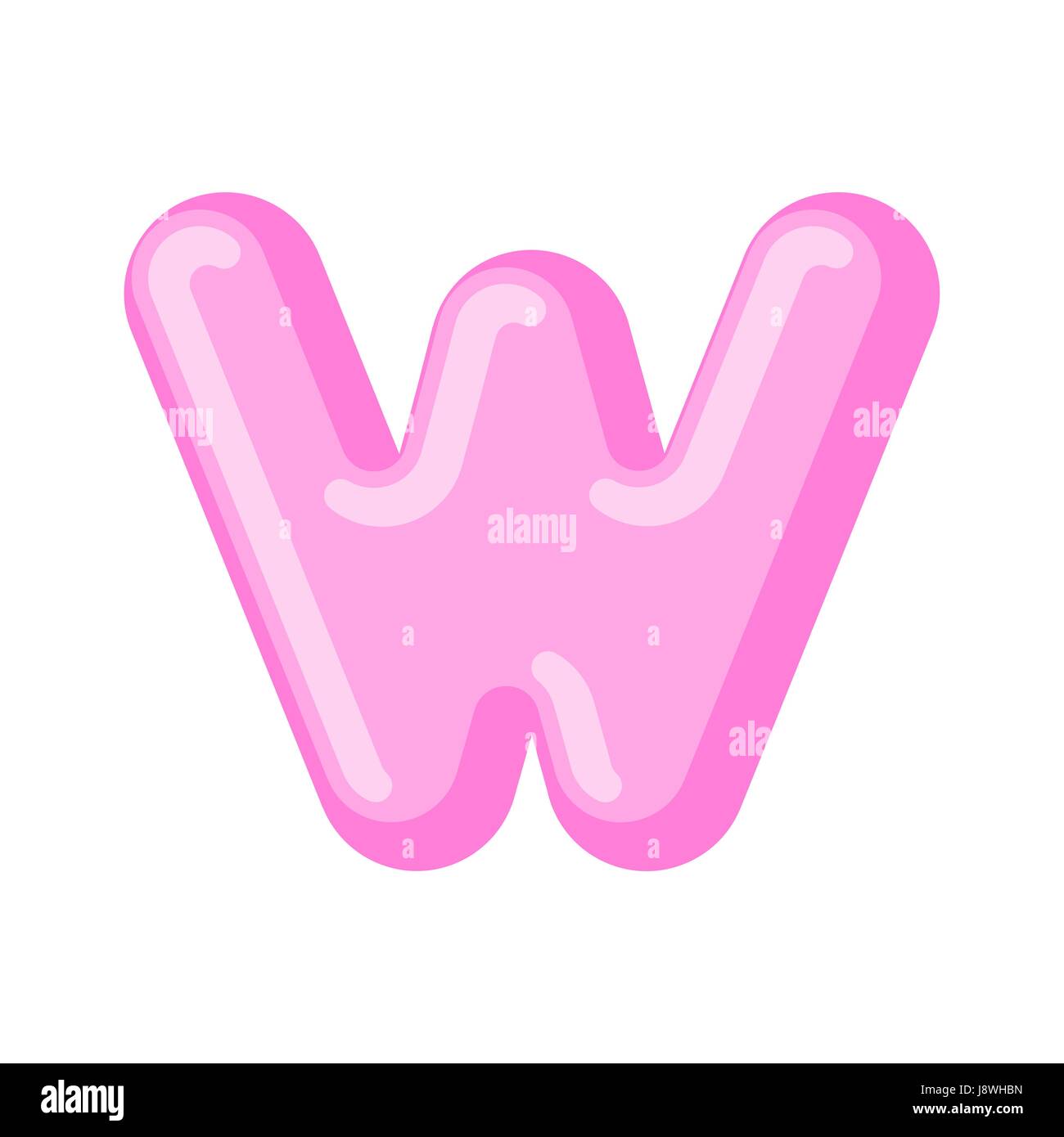 Letter W candy font. Caramel alphabet. lollipop lettering. Sweet ABC ...