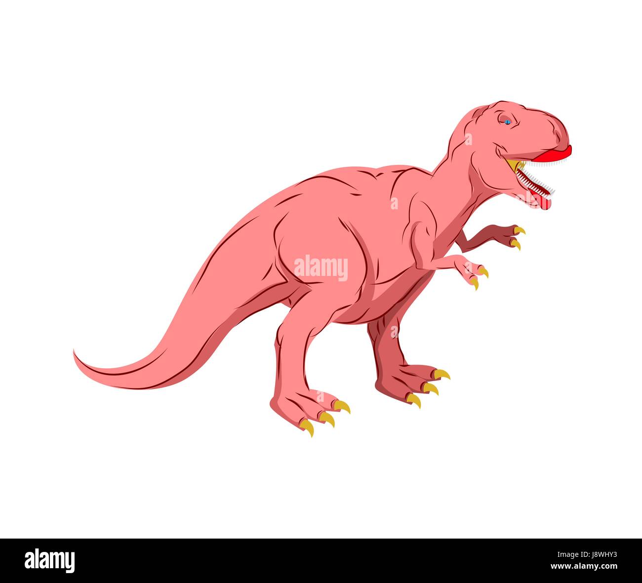 Jumping dinosaur Stock Vector Images - Alamy