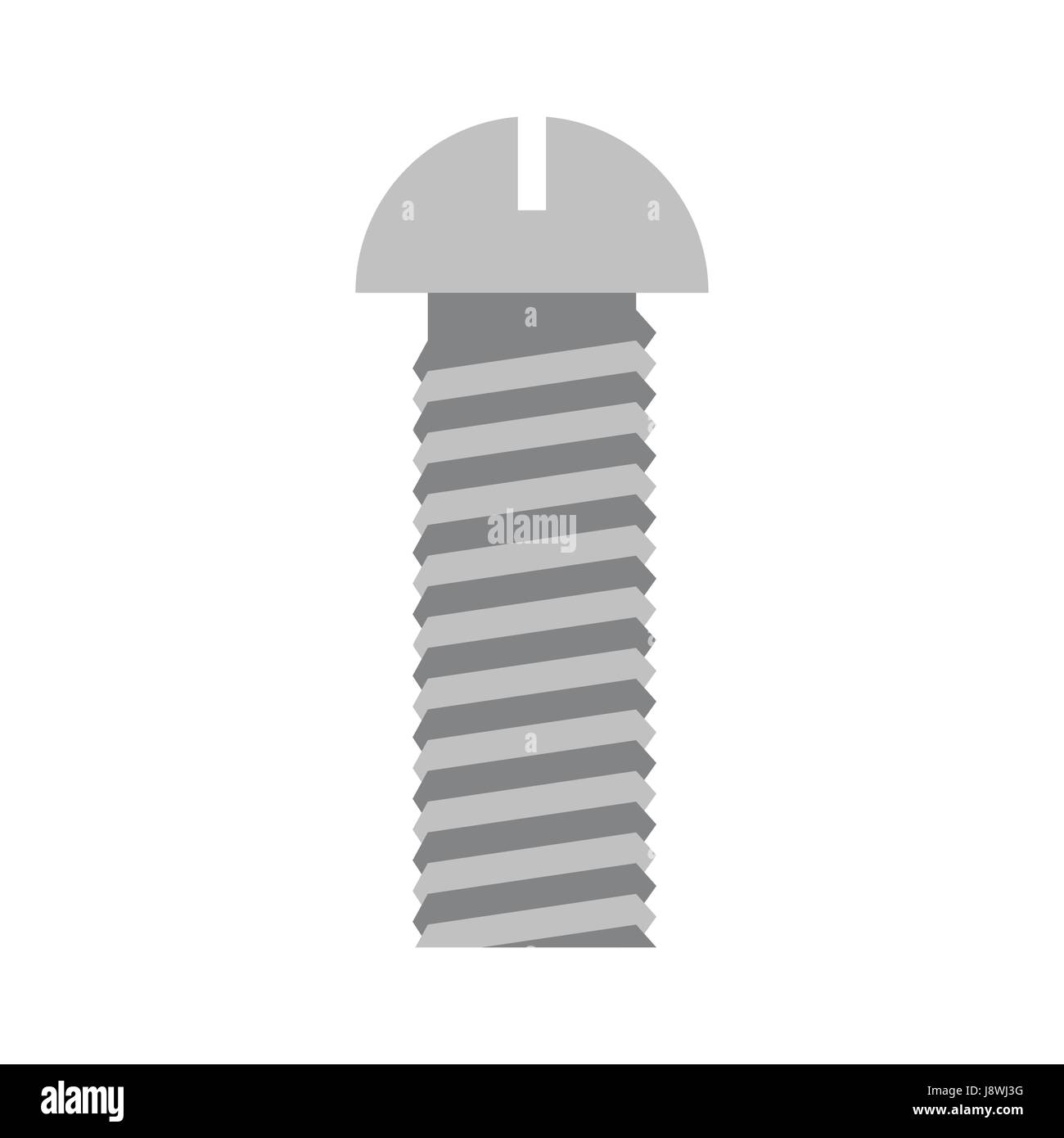 Iron Bolt isolated. Fastening on white background Stock Vector