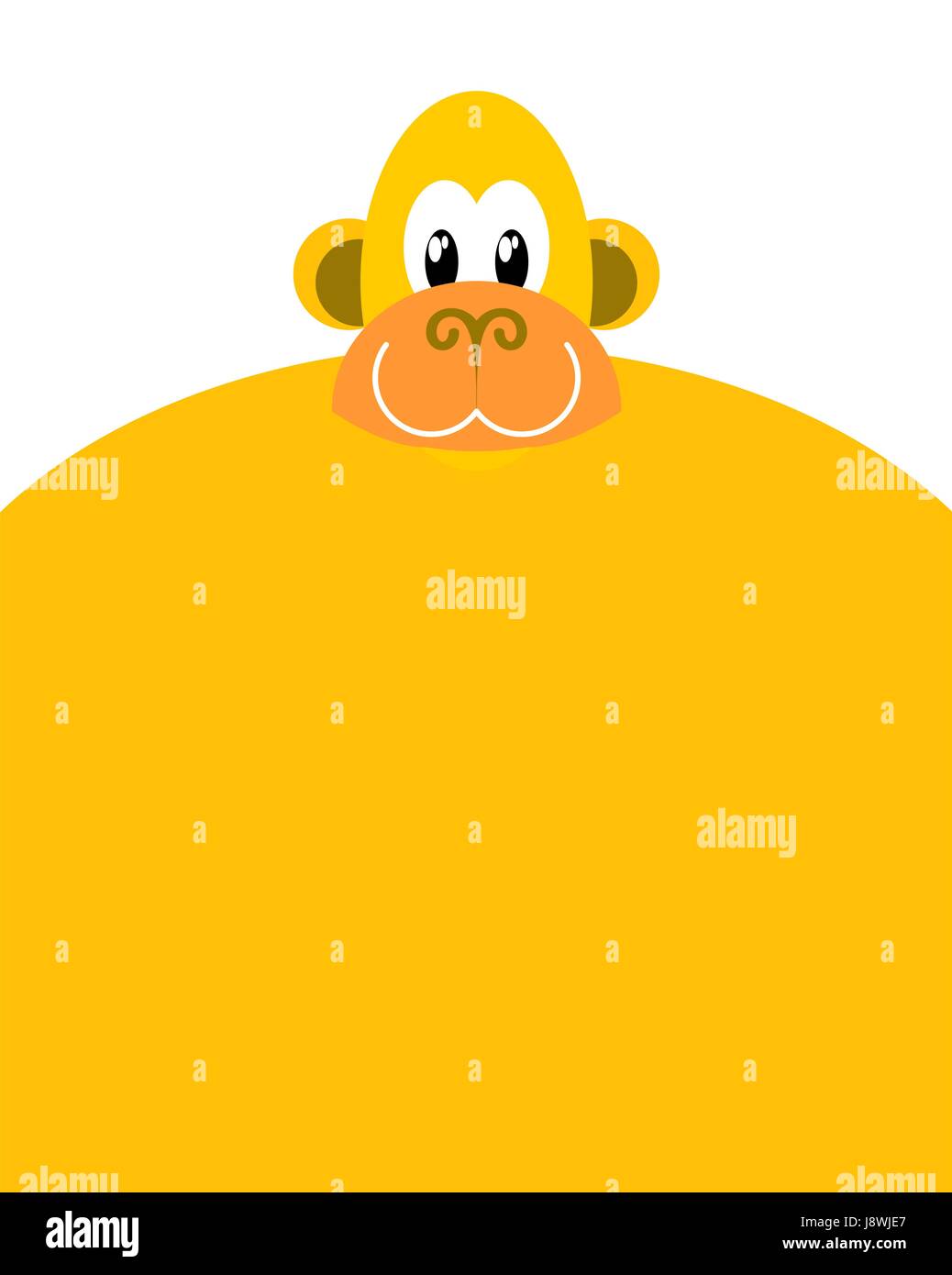 Monkey isolated. Chimpanzee head on white background Stock Vector Image ...