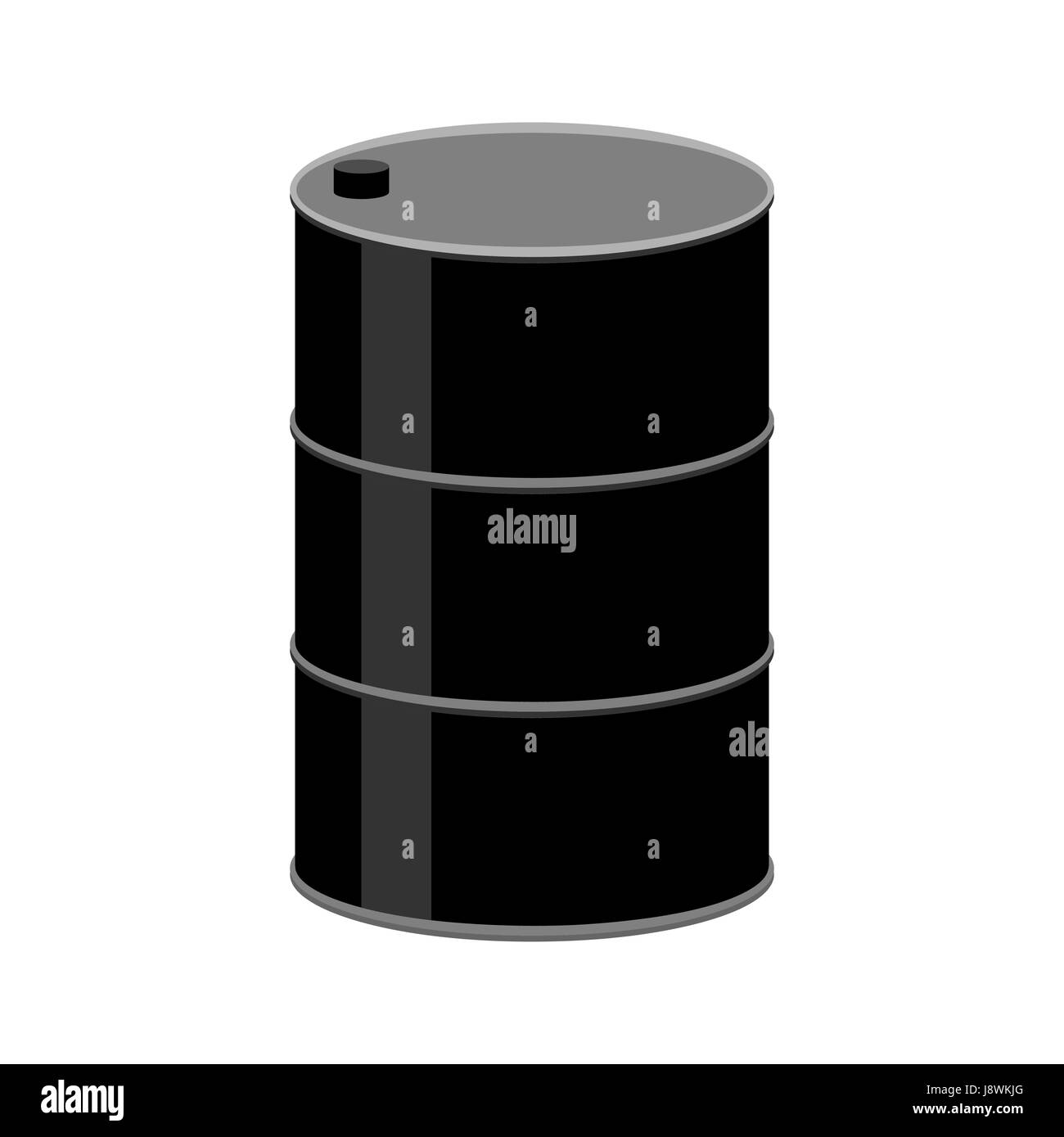 Barrel oil isolated. Black fuel container on white background. industry