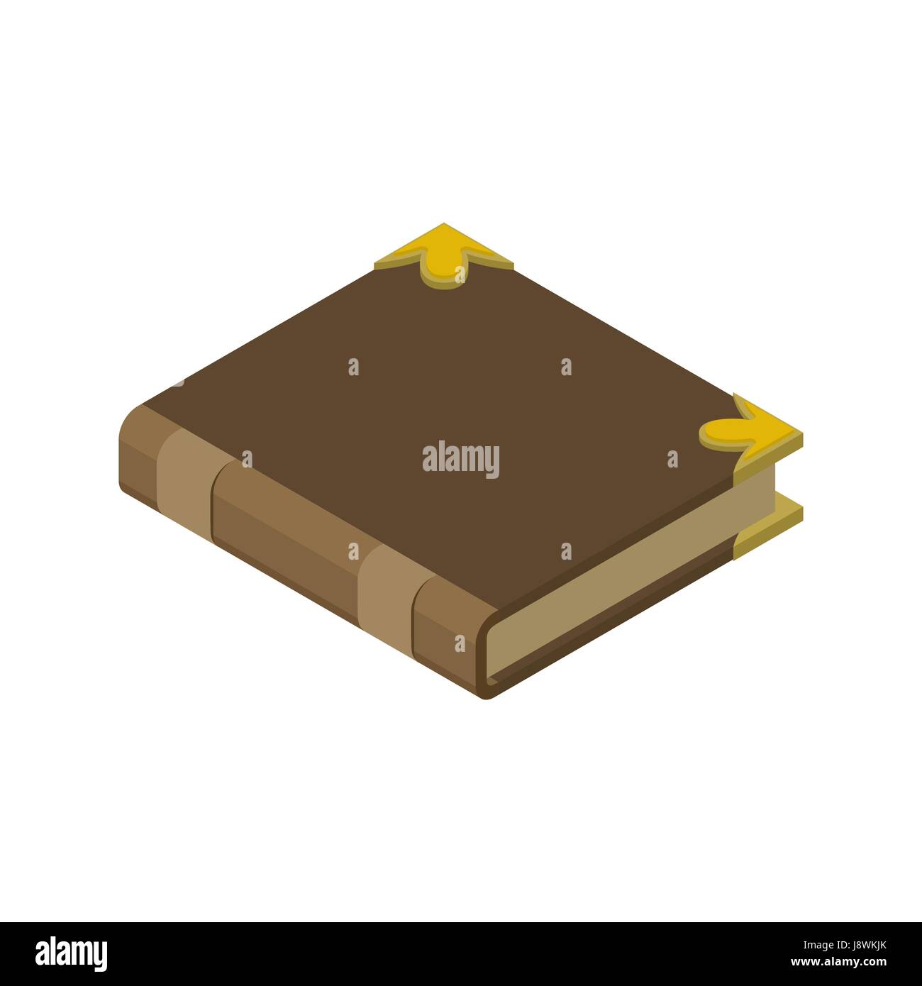 Closed book isolated. Old volume on white background Stock Vector Image & Art Alamy