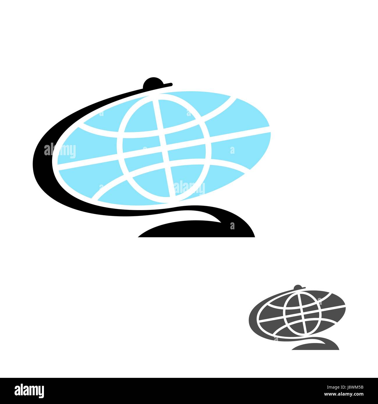 Globe Flat icon. Earth ball character. Planet earth sign Stock Vector ...