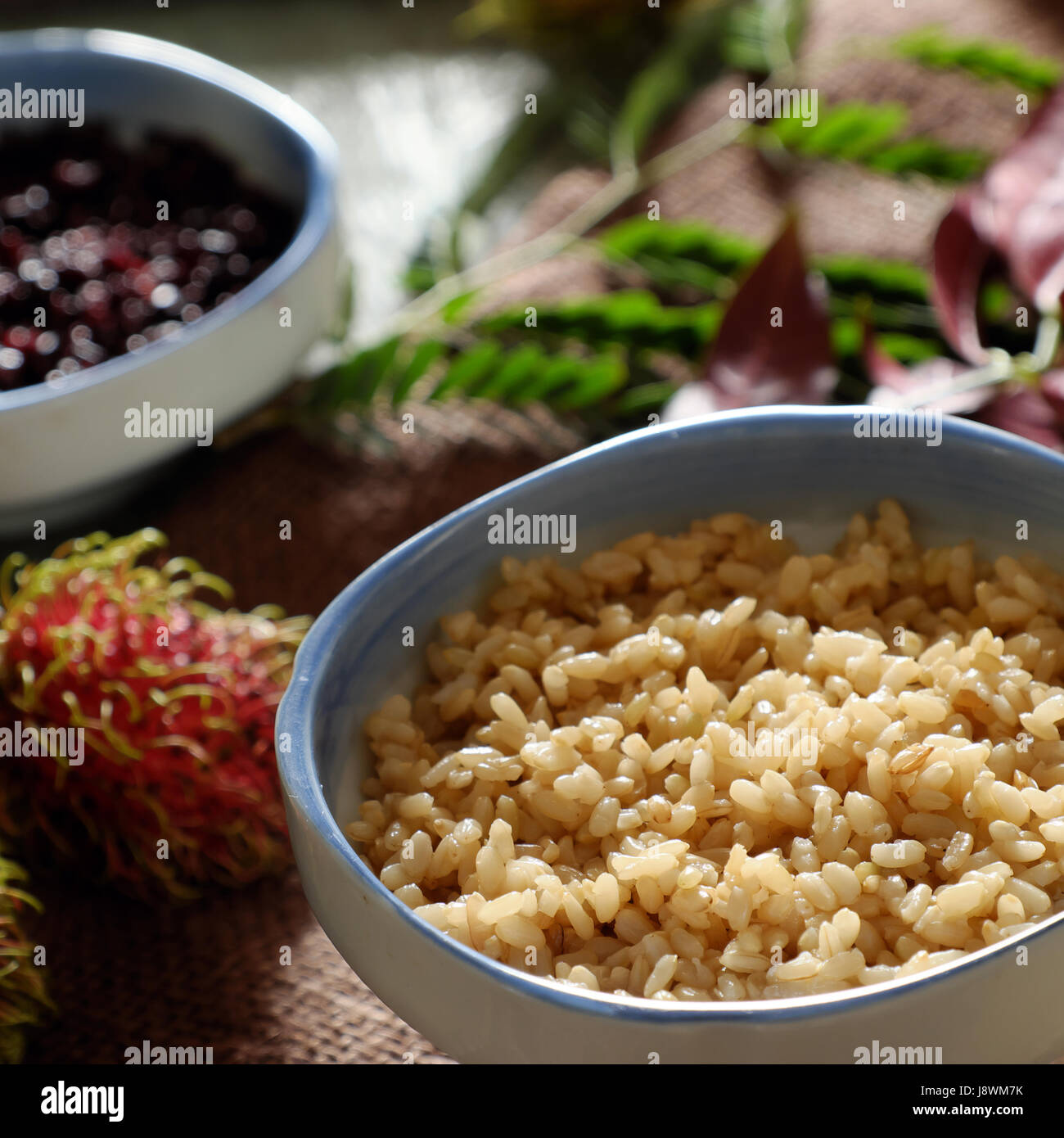 Vietnamese traditional food, com ruou or fermented glutinous rice for may 5th, is double five festival or tet doan ngo in Vietnam Stock Photo