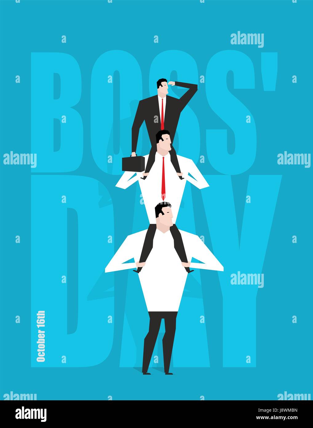 Boss Day. Head sits on subordinates. Festival on 16 October. hierarchy