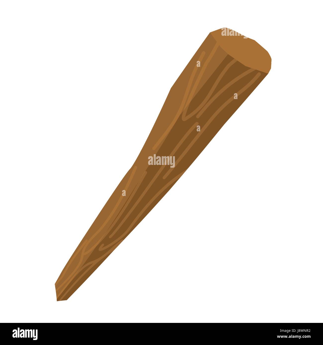 Aspen stake isolated. Wooden stick against vampires Stock Vector Image ...