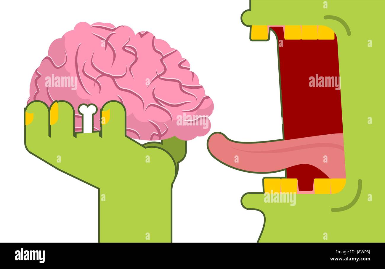 Zombies eat brains Stock Vector Images Alamy