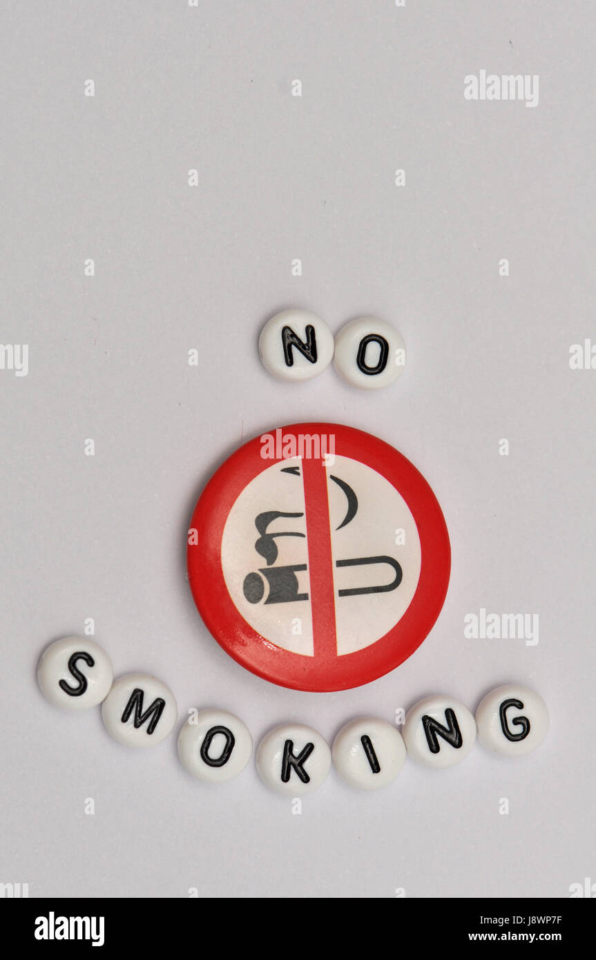 no smoking in the work break Stock Photo