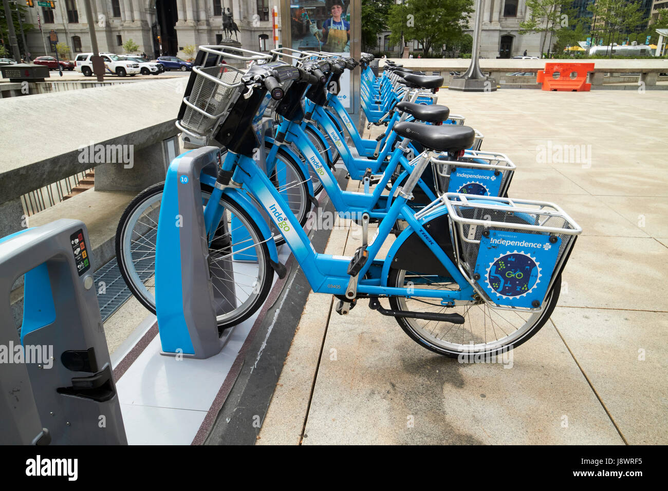 indego Philadelphia bike sharing rental scheme USA Stock Photo - Alamy