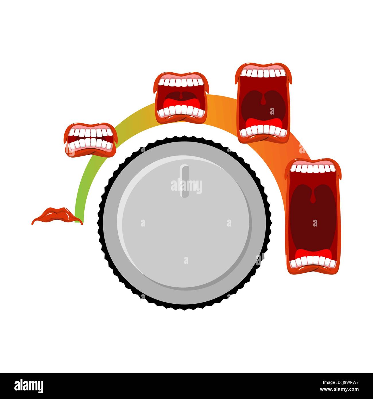Adjust volume. shout level. Stage ora. Open mouth with tongue and teeth