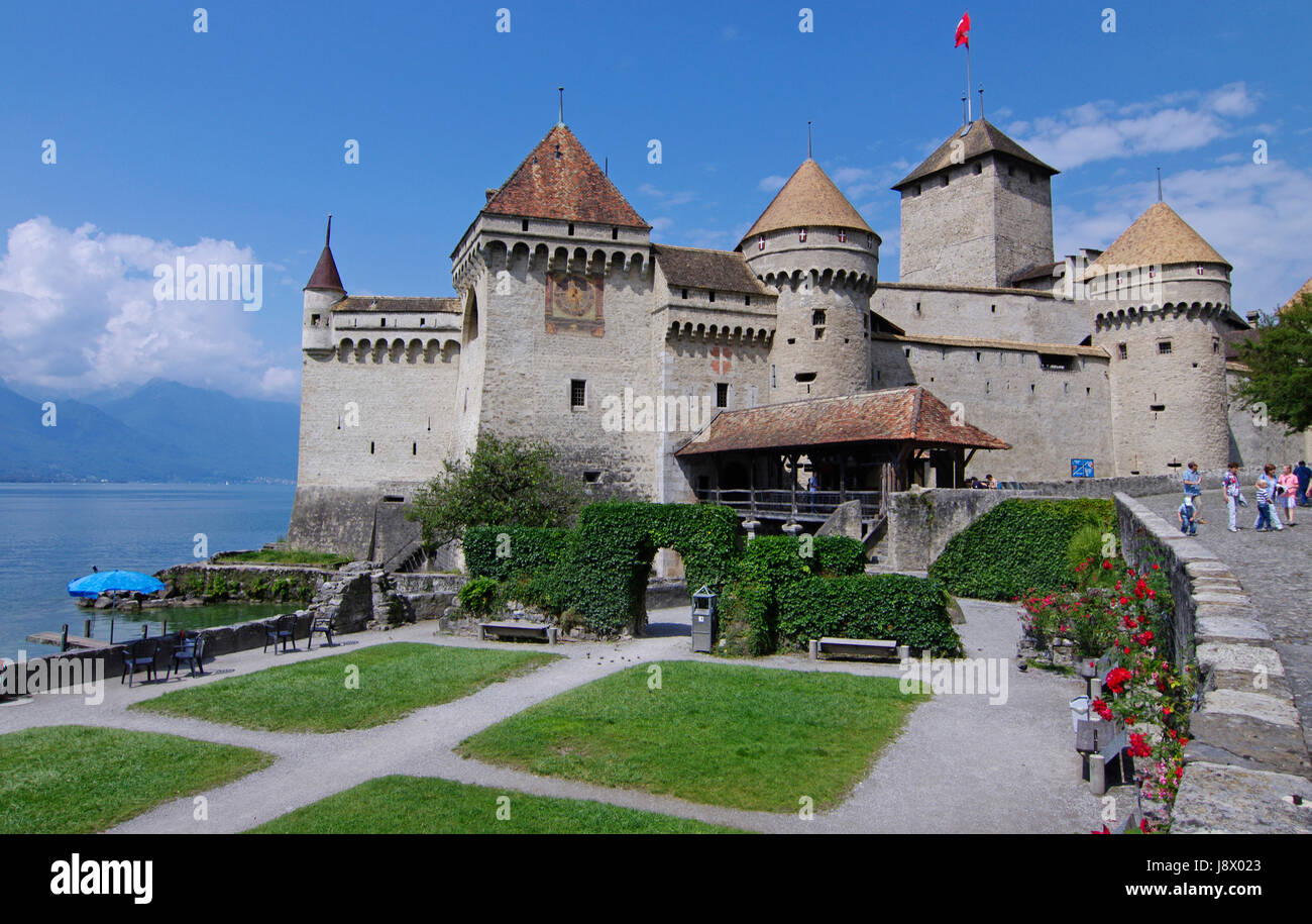 montreux - chillon castle Stock Photo