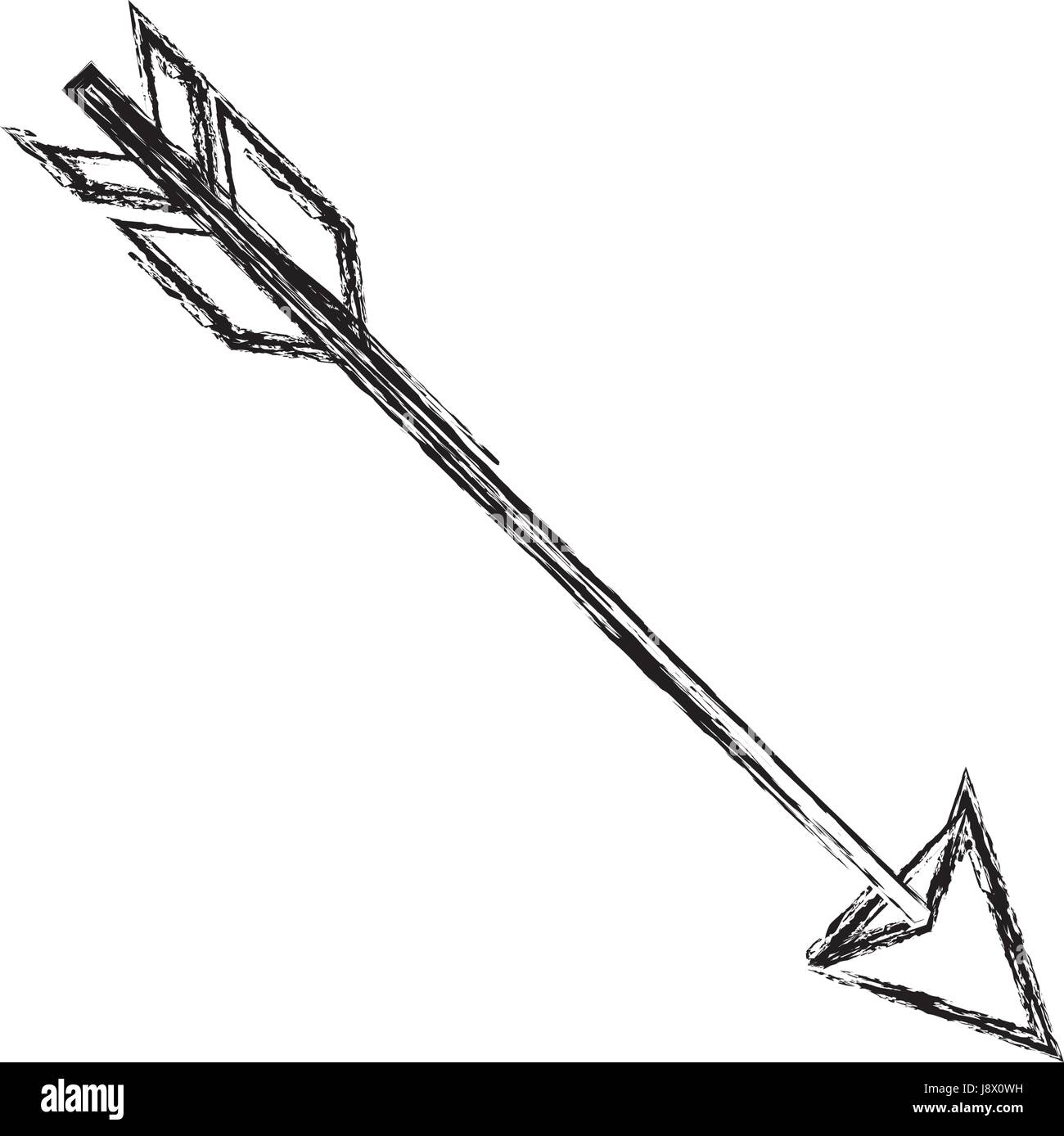 monochrome blurred silhouette of hunting arrow Stock Vector Image & Art