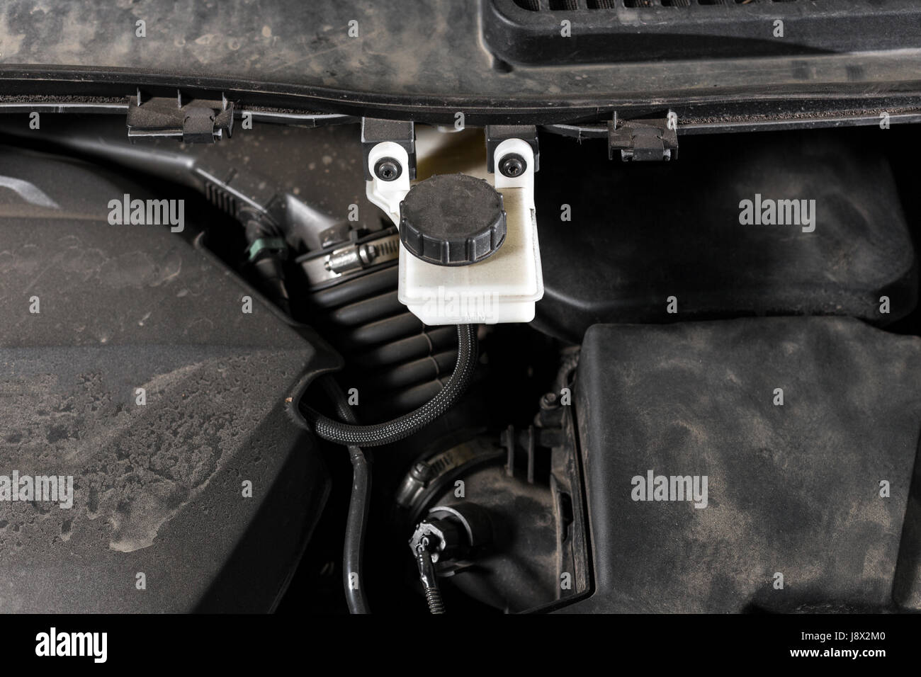 picture of what the car under the hood. Engine, expansion tanks for