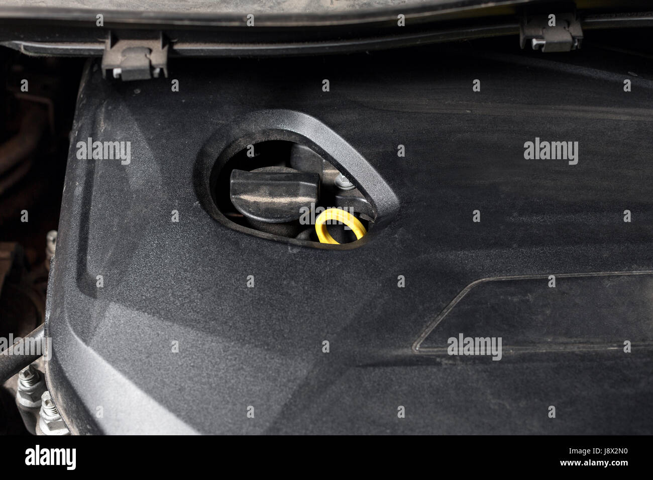 picture of what the car under the hood. Engine, expansion tanks for