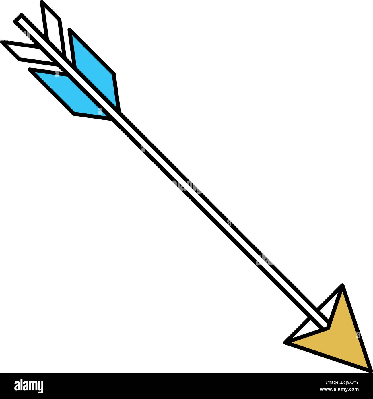 color sectors silhouette of hunting arrow Stock Vector Image & Art Alamy