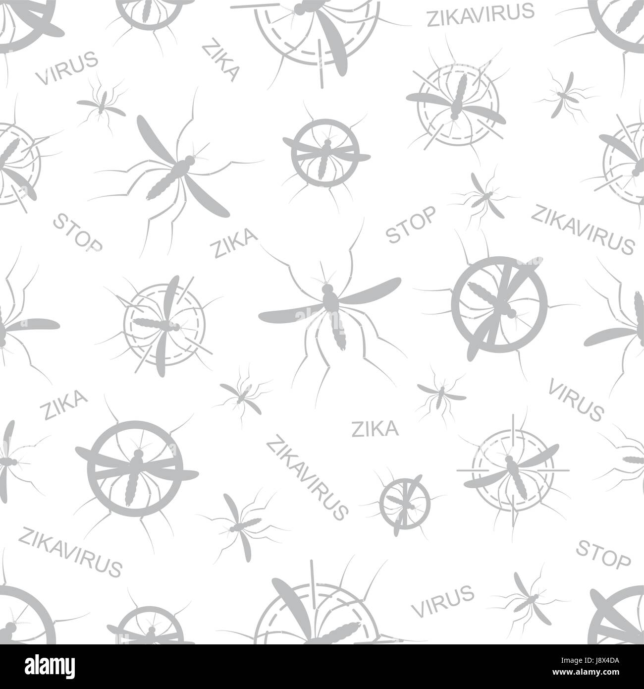Zika virus seamless pattern. Aedes Aegypti texture background Stock ...