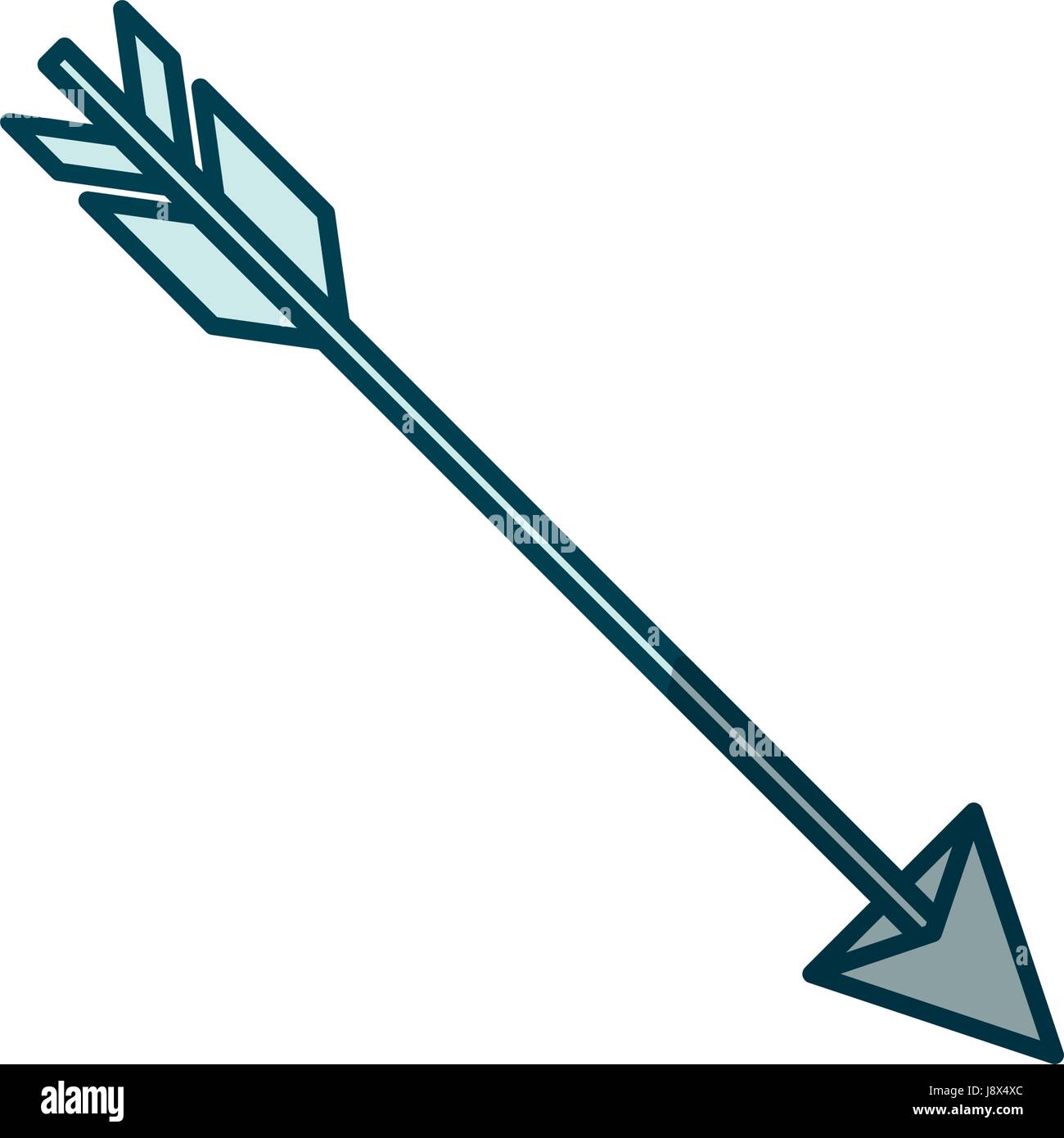 blue shading silhouette of hunting arrow Stock Vector Image & Art Alamy