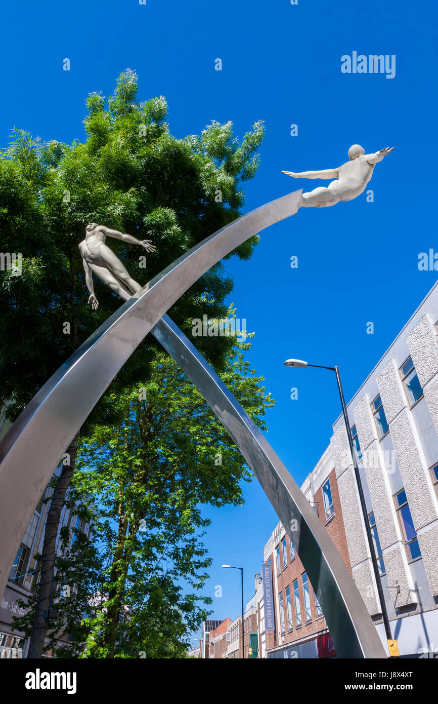 Francis crick statue northampton northamptonshire hires stock