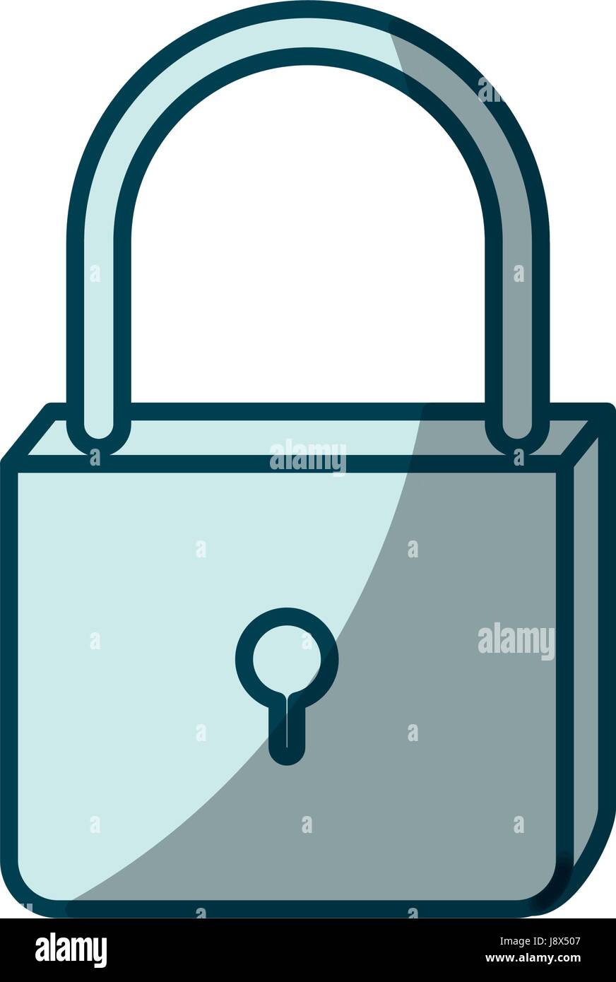 blue shading silhouette of padlock icon Stock Vector Image & Art - Alamy