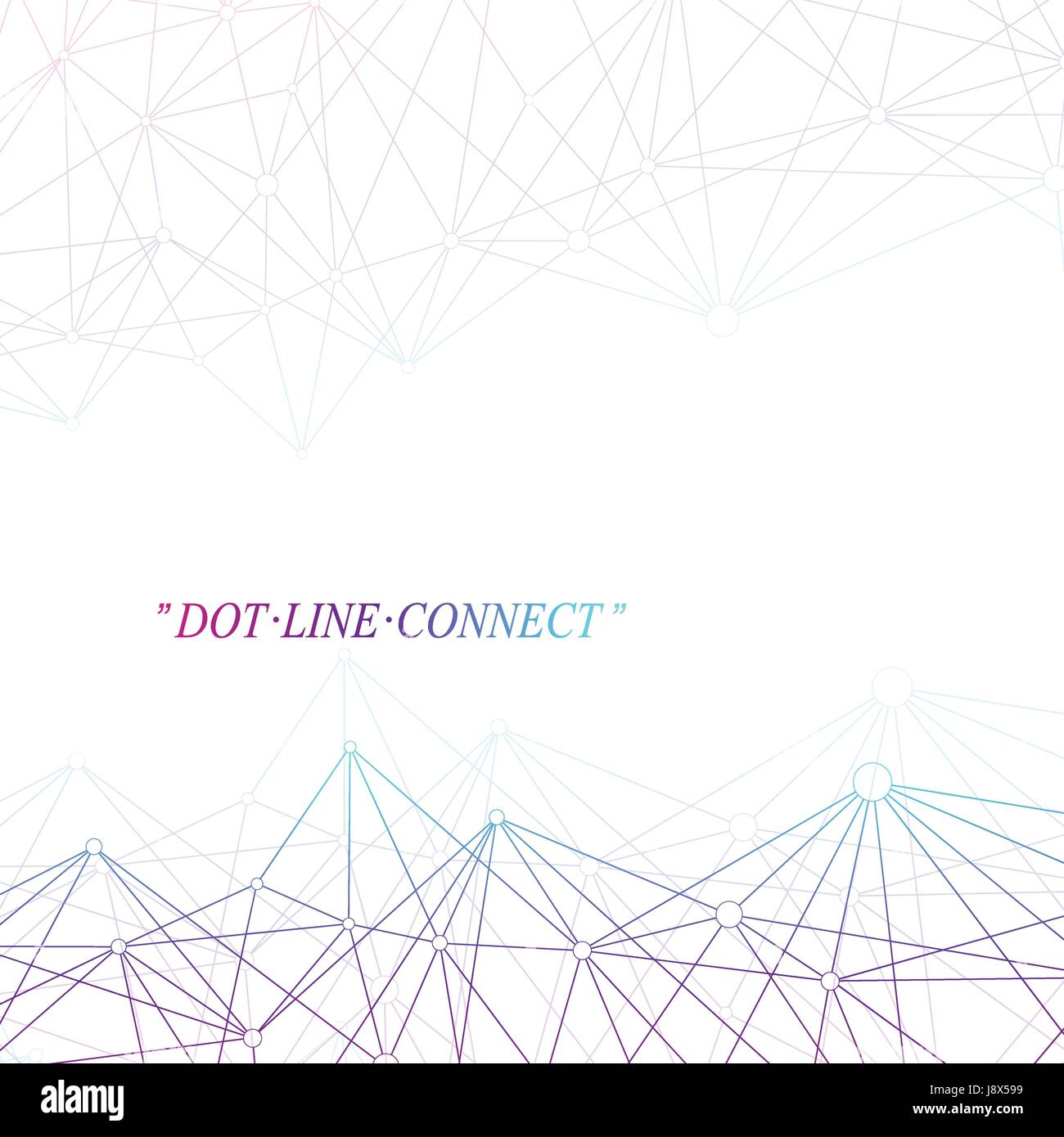 Colorful graphic background molecule and communication. Connection line ...