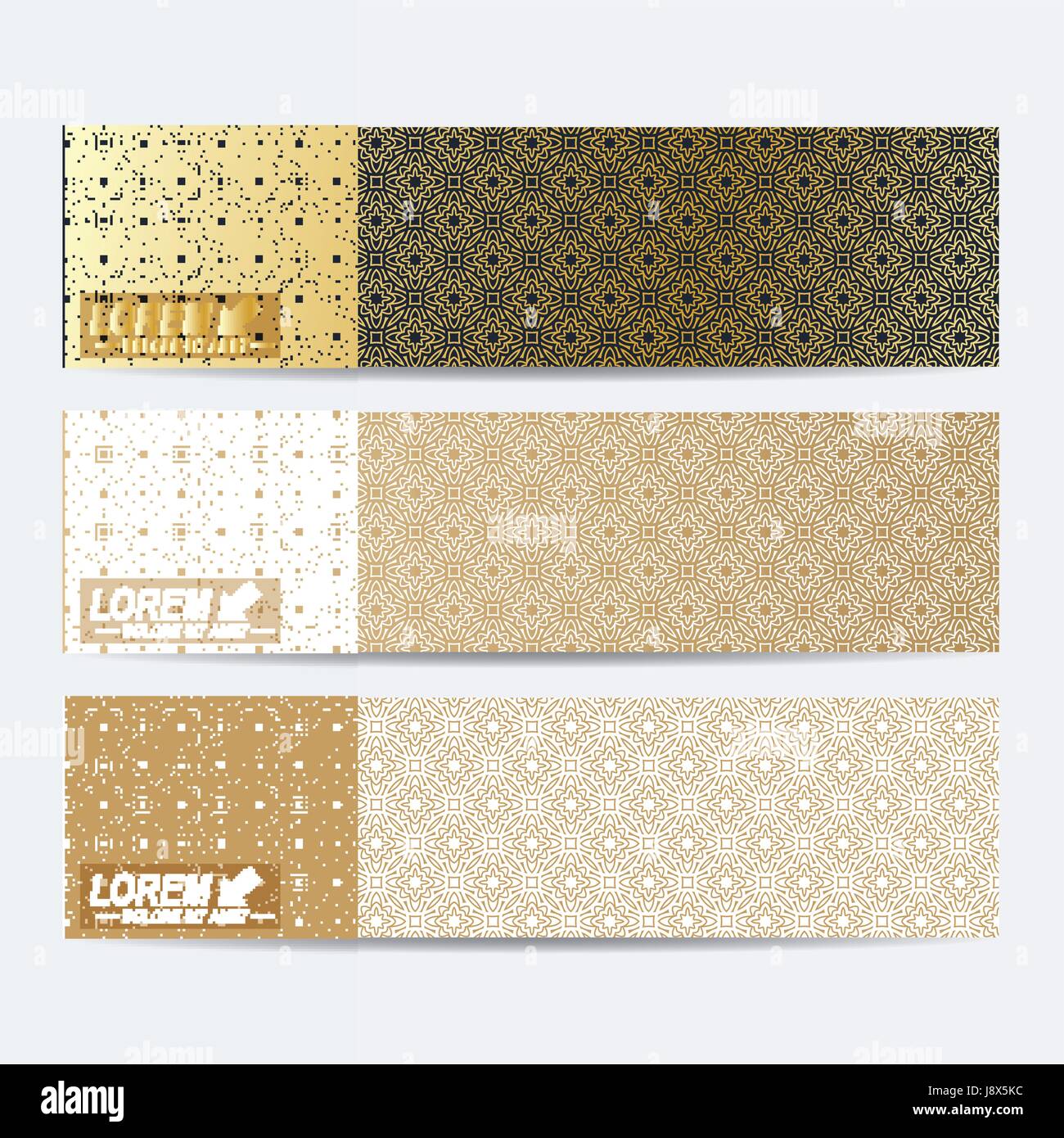 Modern Set Of Vector Banners In Arabian Style Web Banner Card