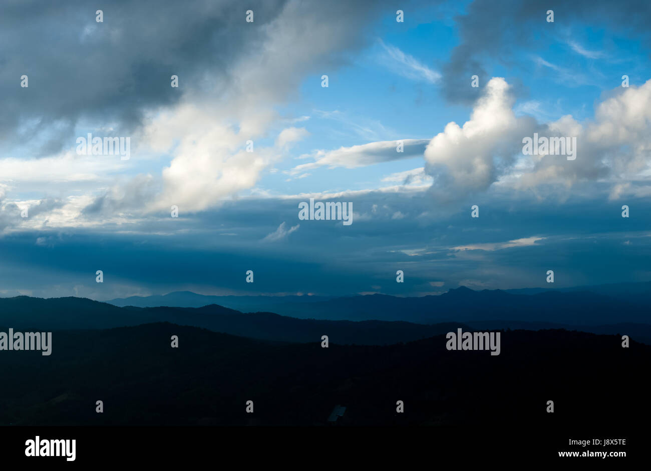 Beautiful mountains landscape and cloud blue sky Stock Photo - Alamy