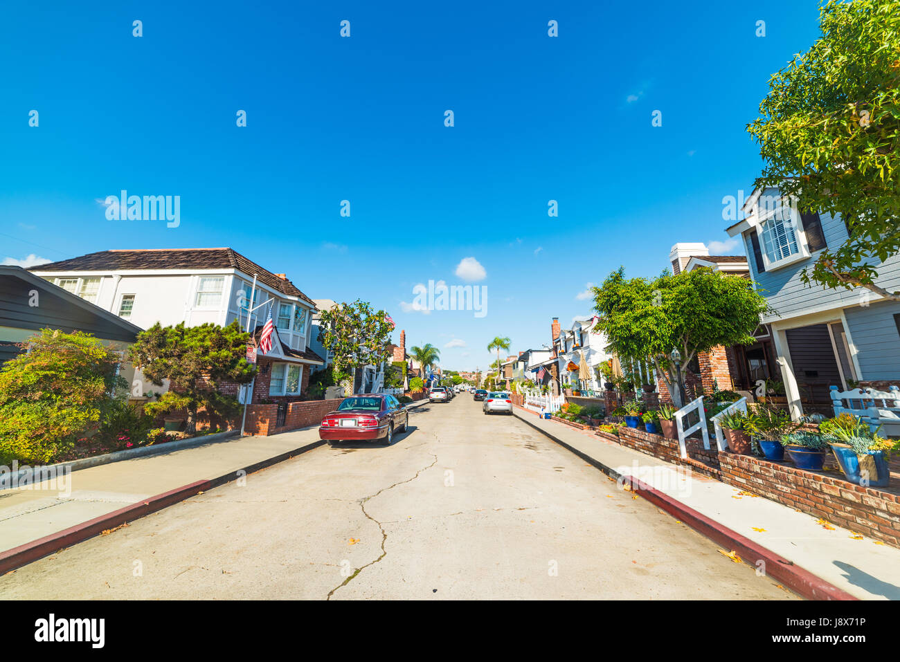 street in Balboa island, California Stock Photo Alamy